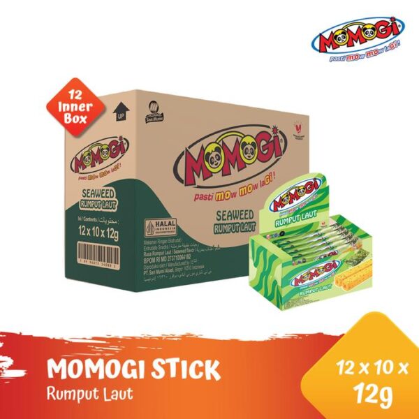 Momogi Stick Rumput Laut 12gr (1 Karton @ 12 Box)