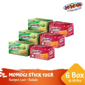 Momogi Rumput Laut [3 Box] + Momogi Balado [3 Box] 12gr